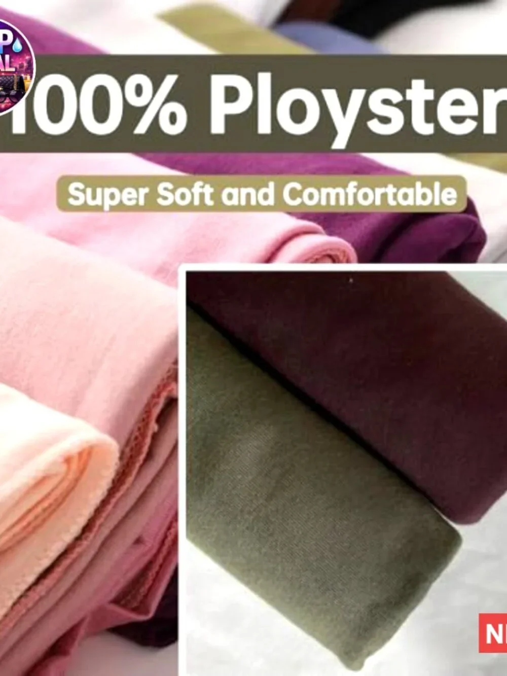 Soft Polyester Head Wrap Scarf for Long Hair Headbands